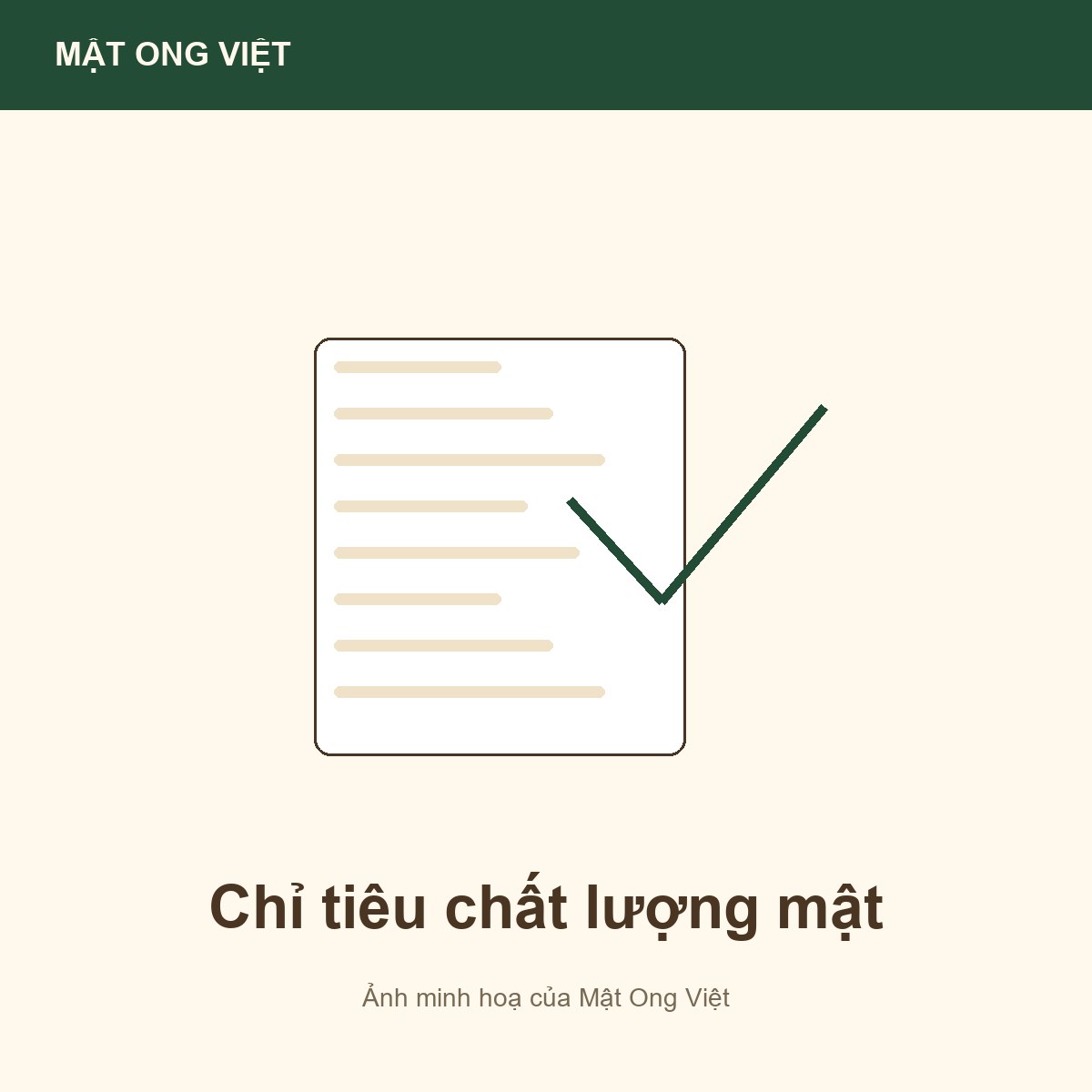 Chỉ tiêu chất lượng mật ong gồm những gì? — ảnh bìa minh hoạ do Mật Ong Việt dựng, đúng chủ đề bài viết