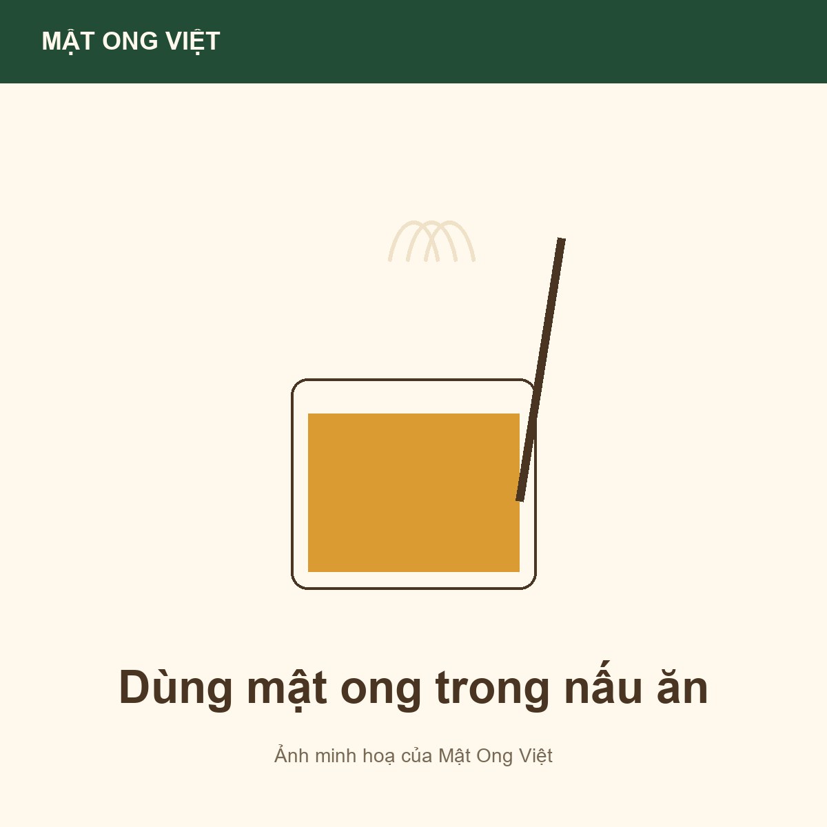 Dùng mật ong trong nấu ăn hằng ngày: 6 cách phổ biến — ảnh bìa minh hoạ do Mật Ong Việt dựng, đúng chủ đề bài viết
