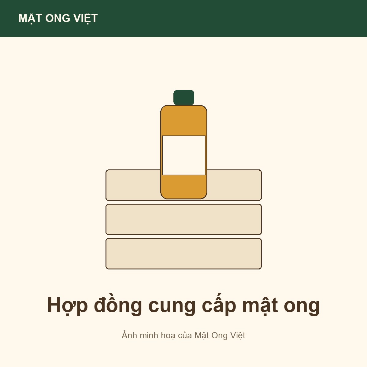 Hợp đồng cung cấp mật ong cho doanh nghiệp: 8 điều khoản nên có — ảnh bìa minh hoạ do Mật Ong Việt dựng, đúng chủ đề bài viết