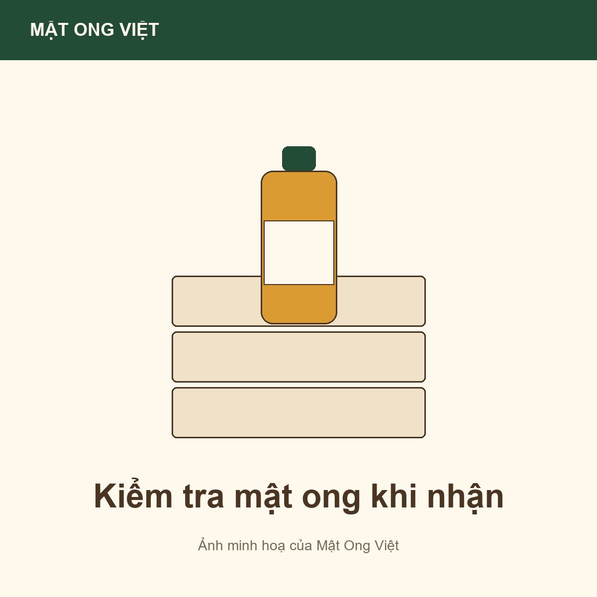 Kiểm tra mật ong khi nhận hàng: checklist 8 bước — ảnh bìa minh hoạ do Mật Ong Việt dựng, đúng chủ đề bài viết