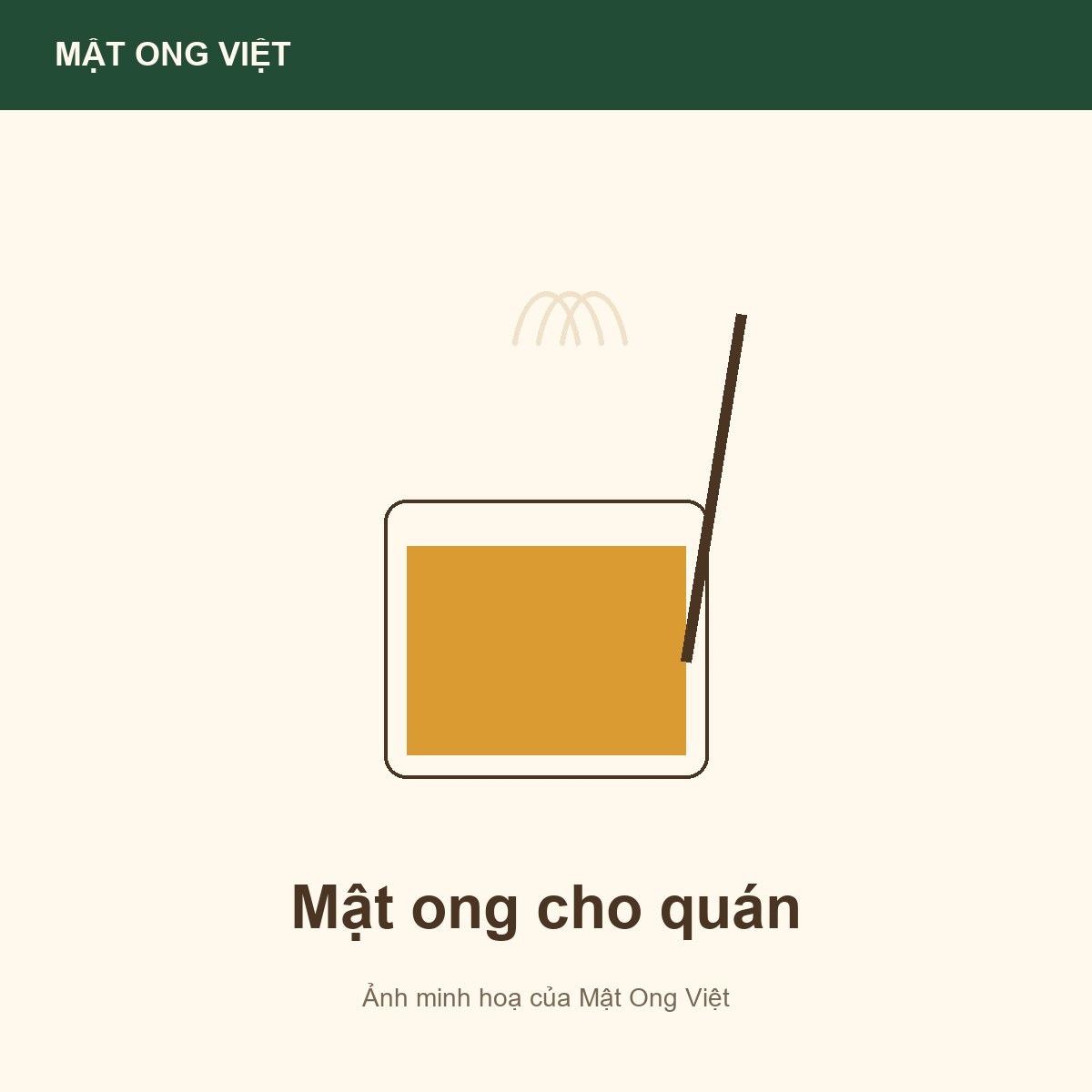 Mật ong cho quán cà phê và trà sữa: chọn loại và quản lý số lượng - ảnh minh hoạ của Mật Ong Việt