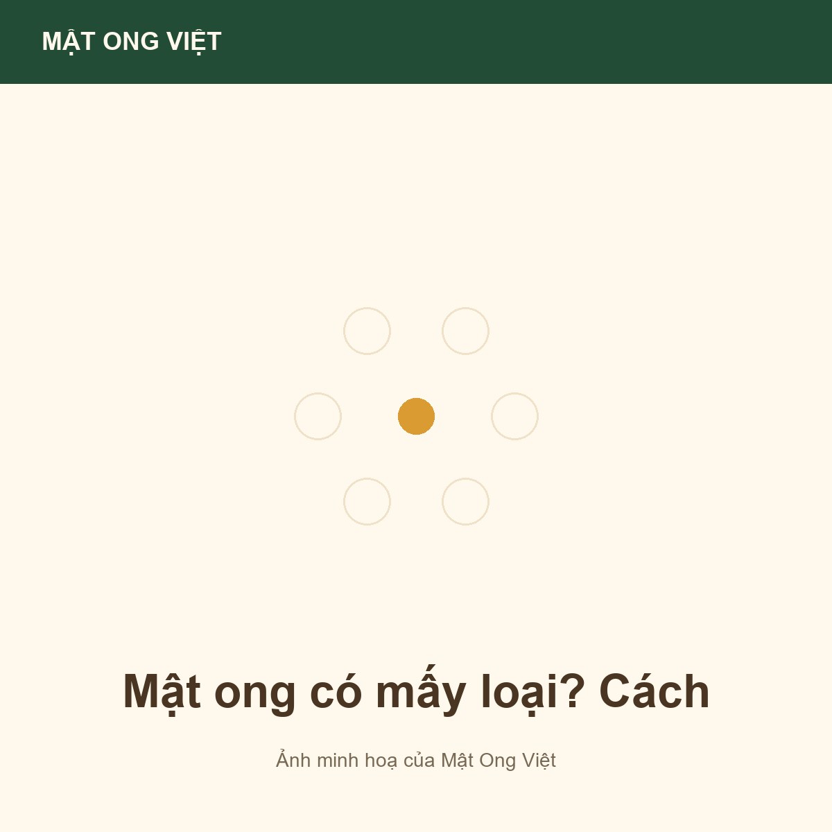 Mật ong có mấy loại? Cách phân loại theo nguồn hoa — ảnh bìa minh hoạ do Mật Ong Việt dựng, đúng chủ đề bài viết