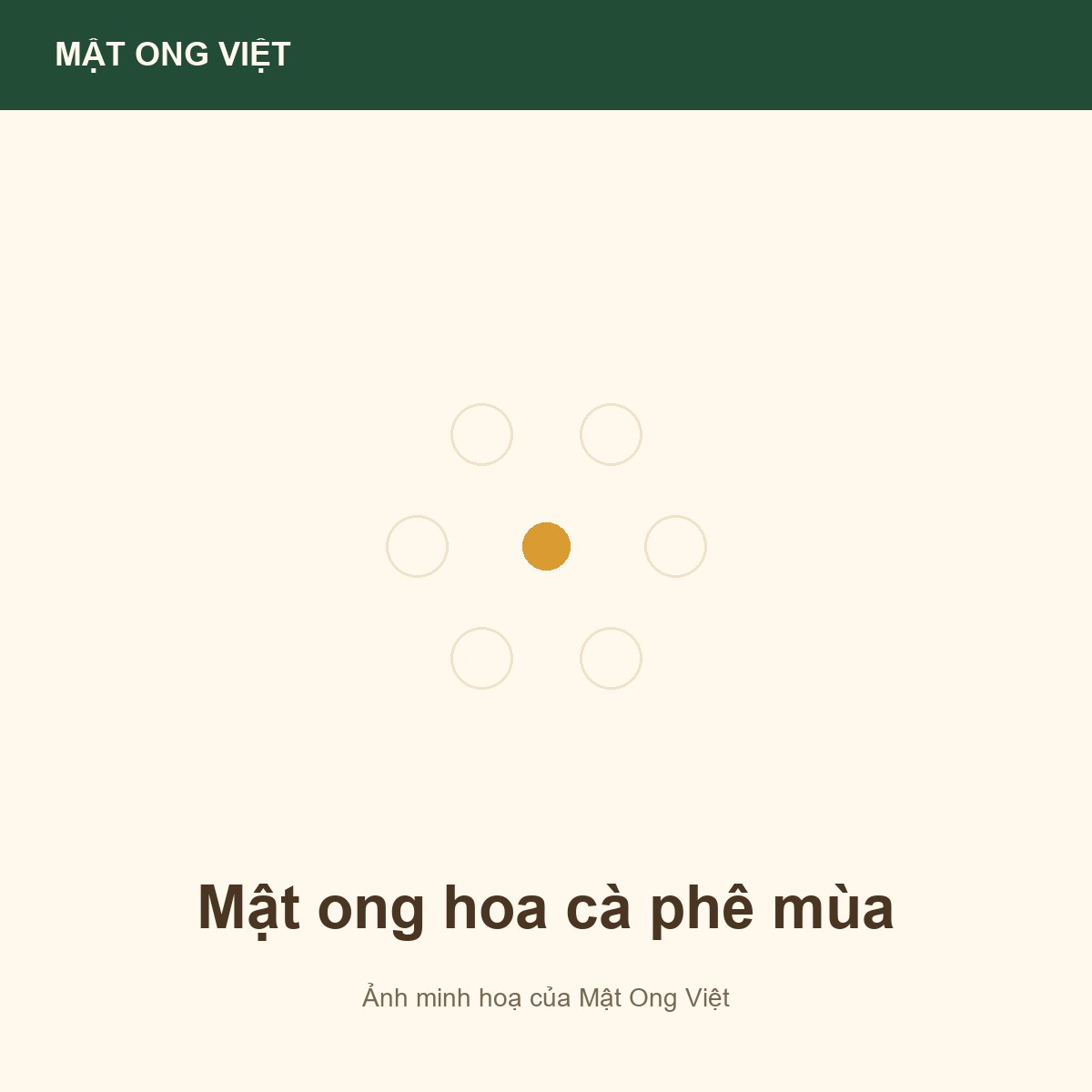 Mật ong hoa cà phê mùa nào ngon nhất? — ảnh bìa minh hoạ do Mật Ong Việt dựng, đúng chủ đề bài viết
