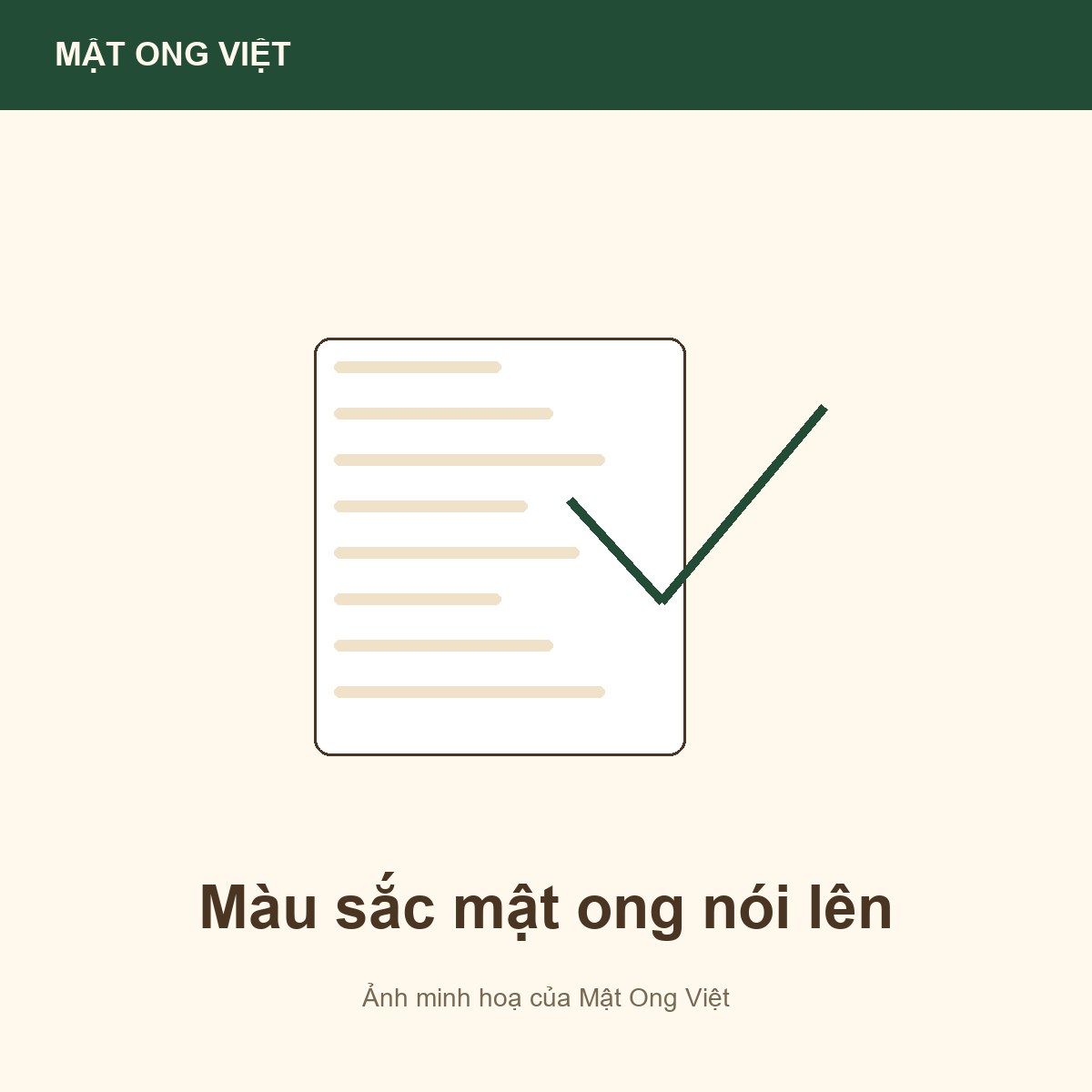 Màu sắc mật ong nói lên điều gì? — ảnh bìa minh hoạ do Mật Ong Việt dựng, đúng chủ đề bài viết