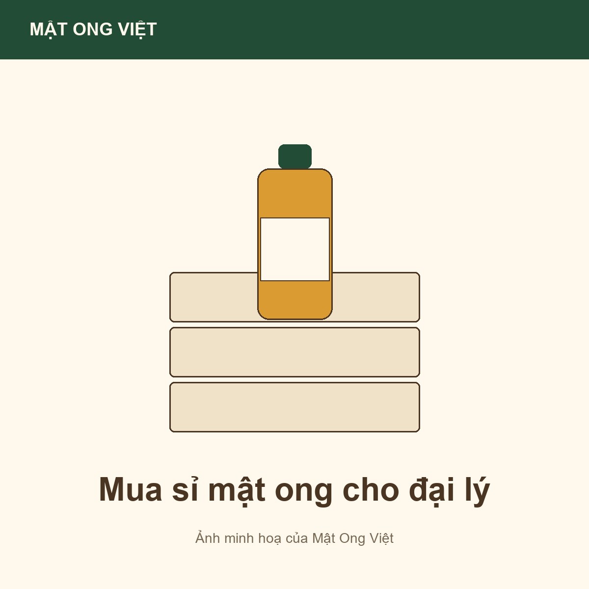 Mua sỉ mật ong cho đại lý: điều kiện và quy trình — ảnh bìa minh hoạ do Mật Ong Việt dựng, đúng chủ đề bài viết
