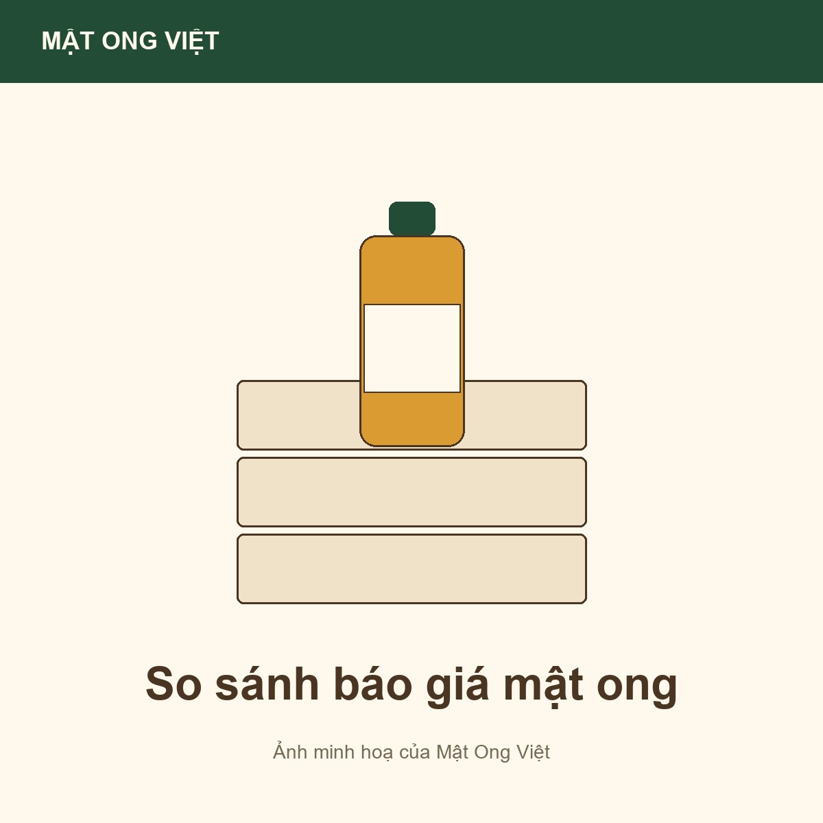 So sánh báo giá mật ong giữa các nhà cung cấp: 8 tiêu chí — ảnh bìa minh hoạ do Mật Ong Việt dựng, đúng chủ đề bài viết