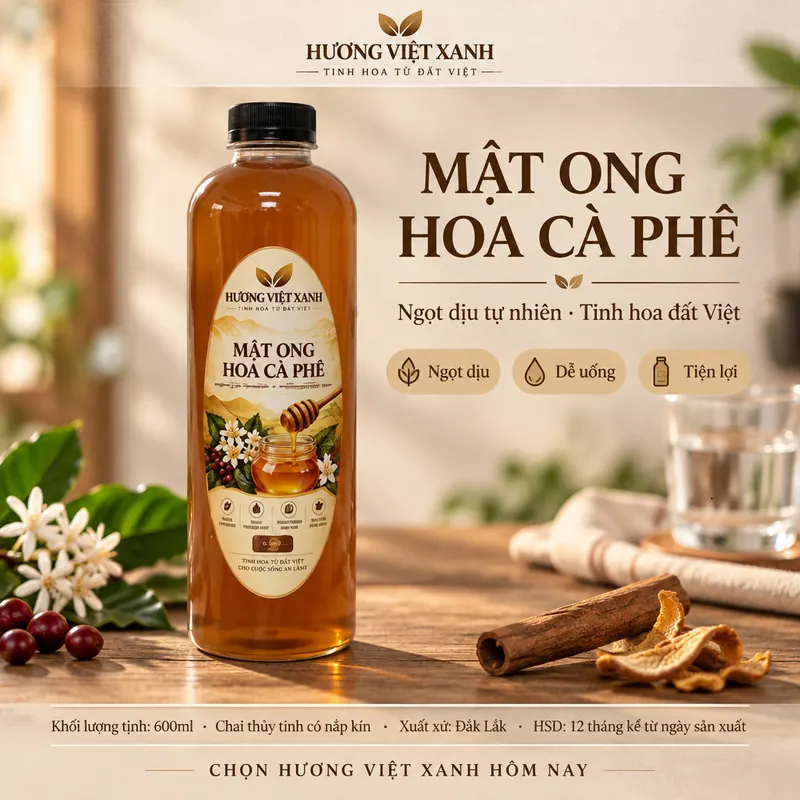 Mật Ong Hoa Cà Phê Nguyên Chất Đắk Lắk 0.5l - Thơm Dịu, Màu Hổ Phách Đẹp - ảnh thật số 2 từ gian hàng chủ shop