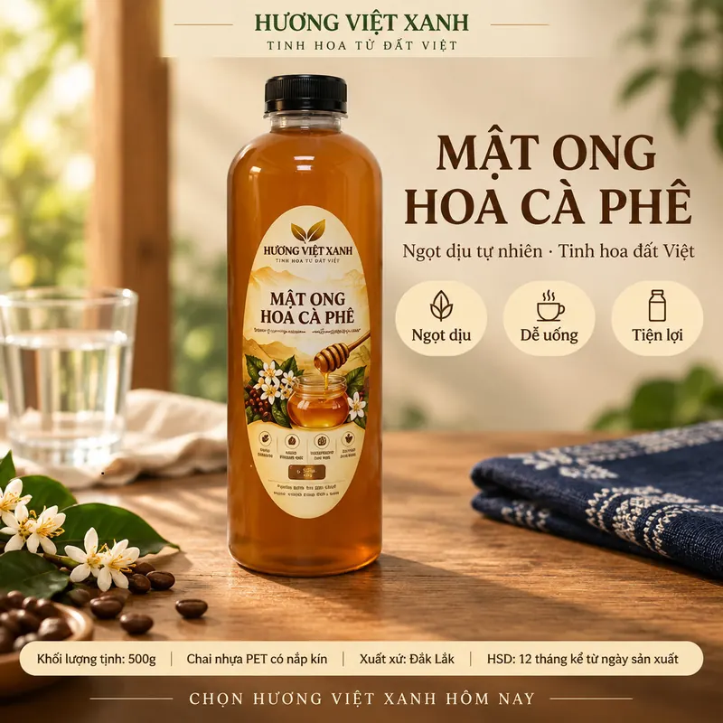 Mật Ong Hoa Cà Phê Nguyên Chất Đắk Lắk 0.5l - Vị Ngọt Thanh Tự Nhiên - ảnh thật số 2 từ gian hàng chủ shop