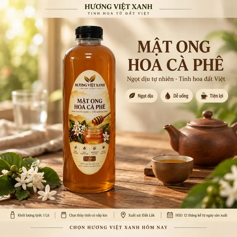Mật Ong Hoa Cà Phê Nguyên Chất Đắk Lắk 14000 gram - Thu Hoạch Tự Nhiên, Không Chất Bảo Quản - ảnh thật số 2 từ gian hàng chủ shop
