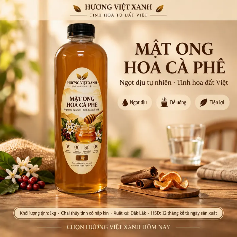 Mật Ong Hoa Cà Phê Nguyên Chất Đắk Lắk 1400g - Đặc Sánh, Dùng Pha Nước Đắp Mặt - ảnh thật số 2 từ gian hàng chủ shop