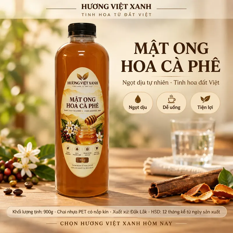 Mật Ong Hoa Cà Phê Nguyên Chất Đắk Lắk 500 ml - Sánh Đặc, Không Pha Đường - ảnh thật số 2 từ gian hàng chủ shop