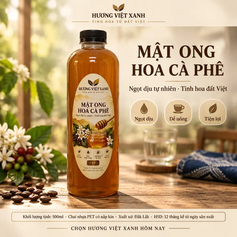 Mật Ong Hoa Cà Phê Nguyên Chất Đắk Lắk 500 ml - Vị Ngọt Thanh Tự Nhiên - ảnh thật số 2 từ gian hàng chủ shop