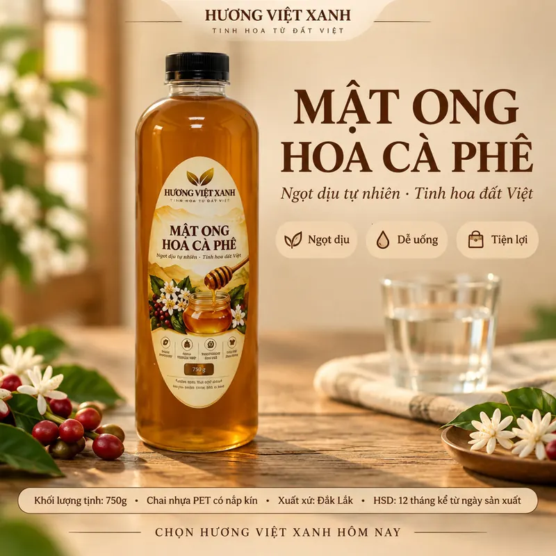 Mật Ong Hoa Cà Phê Nguyên Chất Đắk Lắk 700 gram - Thu Hoạch Tự Nhiên, Không Chất Bảo Quản - ảnh thật số 2 từ gian hàng chủ shop