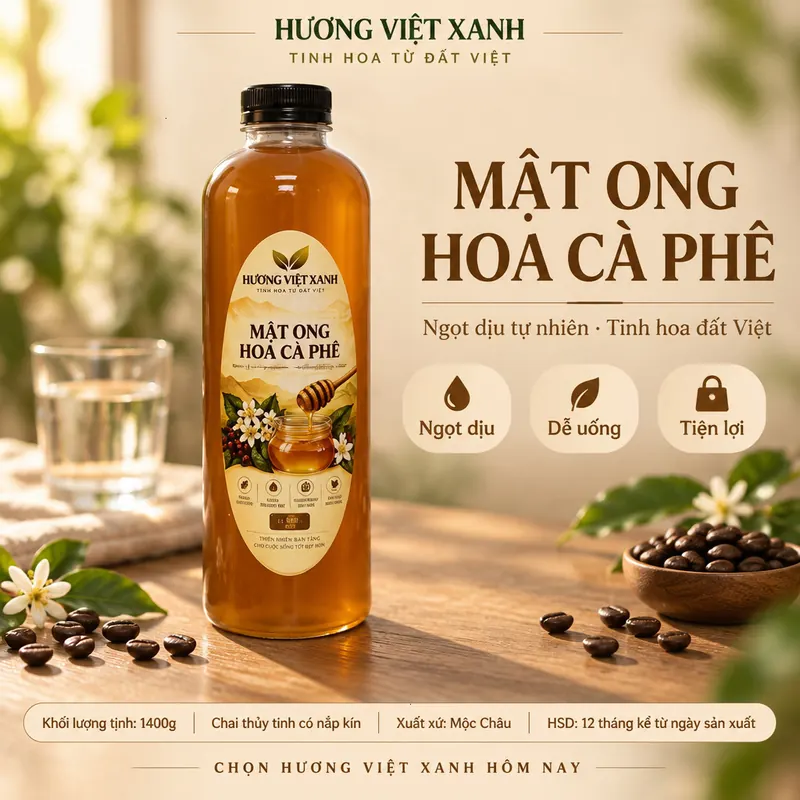 Mật Ong Hoa Cà Phê Nguyên Chất Mộc Châu 2000ml - Sánh Đặc, Không Pha Đường - ảnh thật số 2 từ gian hàng chủ shop